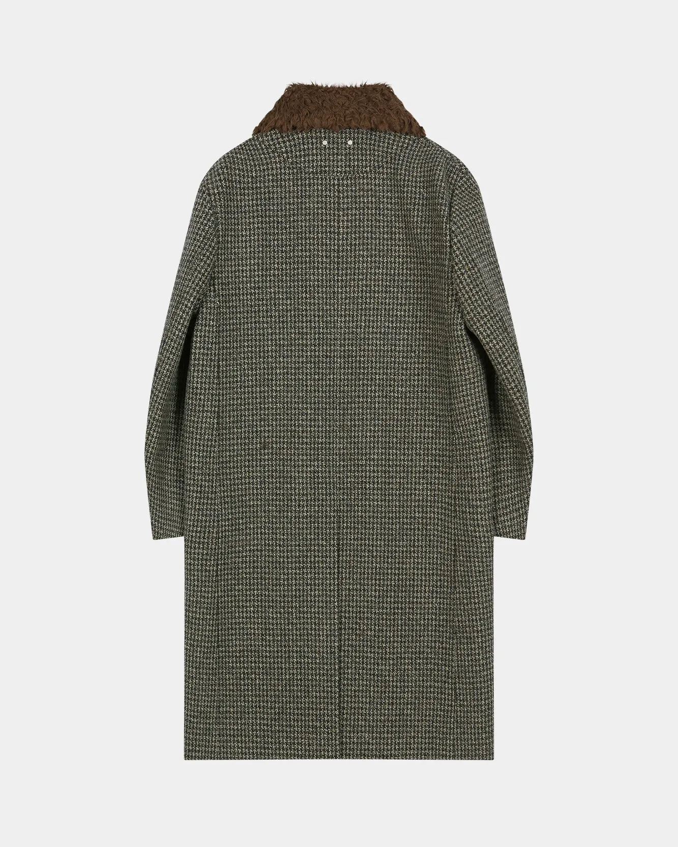 DETACHABLE FUR COLLAR CHESTERFIELD TWEED COAT (DARK GREEN) sold by Andersson Bell product image thumbnail 3