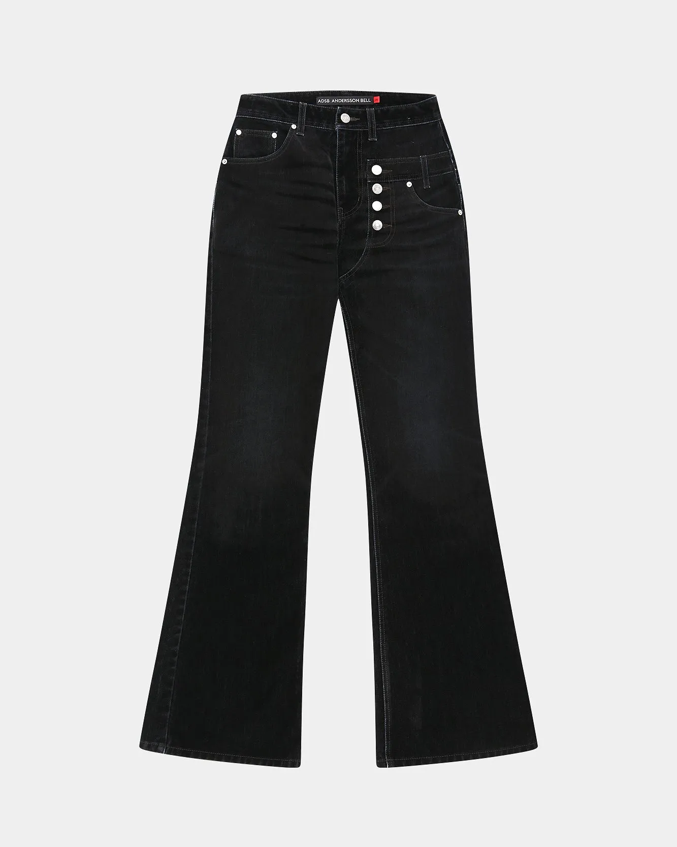ASYMMETRIC LAYERED BOOTCUT PANTS (BLACK) sold by Andersson Bell product image thumbnail 2