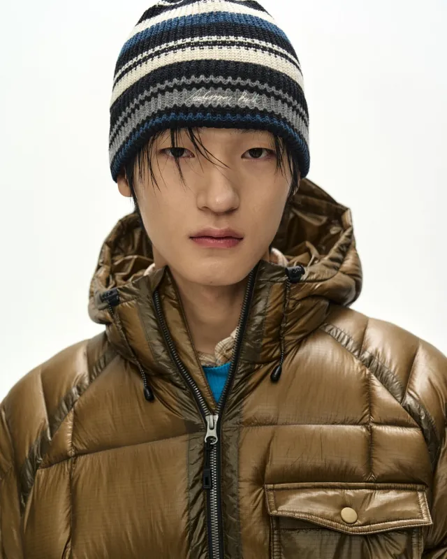 UNISEX MULTI STRIPE BEANIE (BLACK/ECRU) made by Andersson Bell
