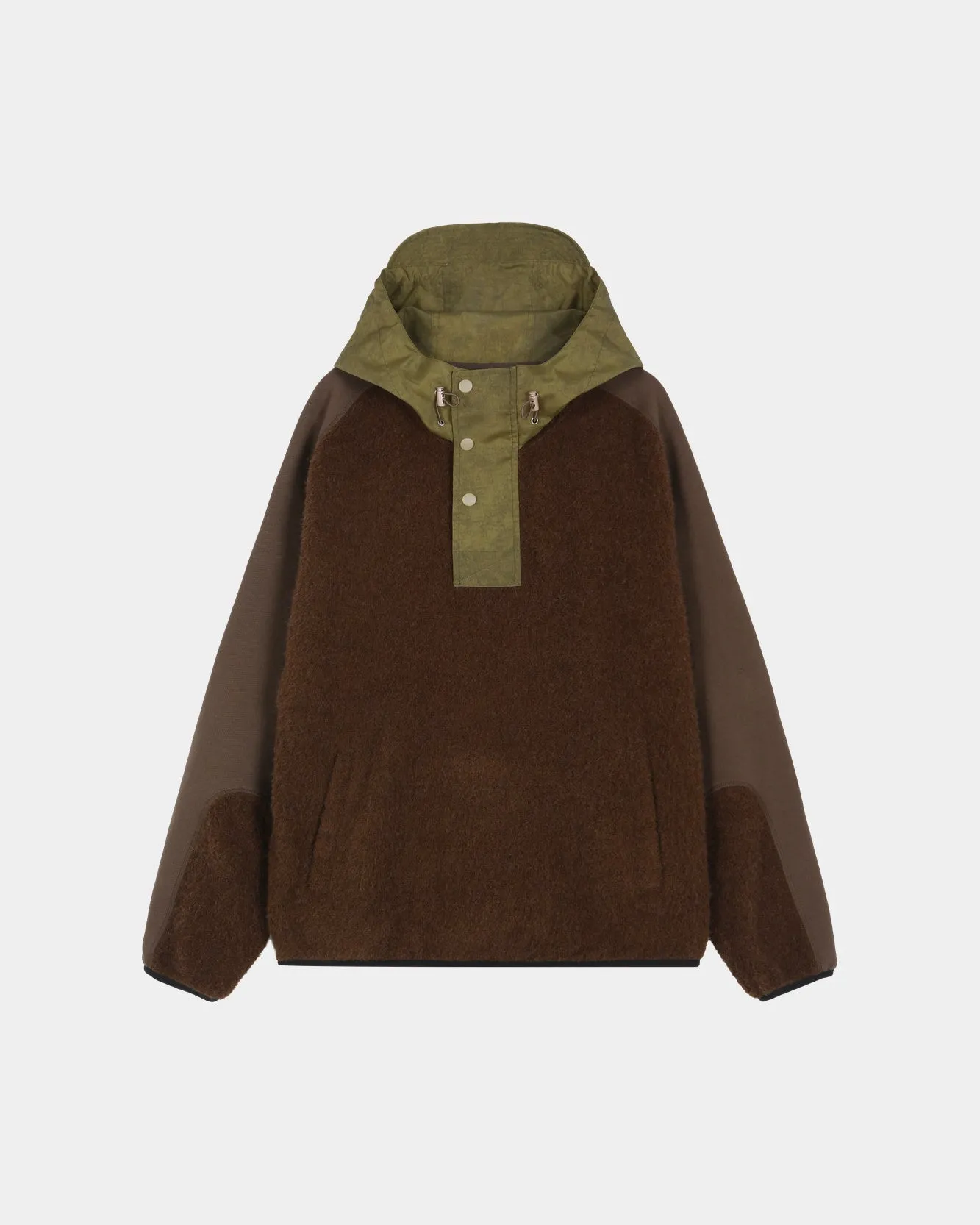 ORTE TERRY HALF ZIP UP HOODIE (BROWN) sold by Andersson Bell product image thumbnail 2
