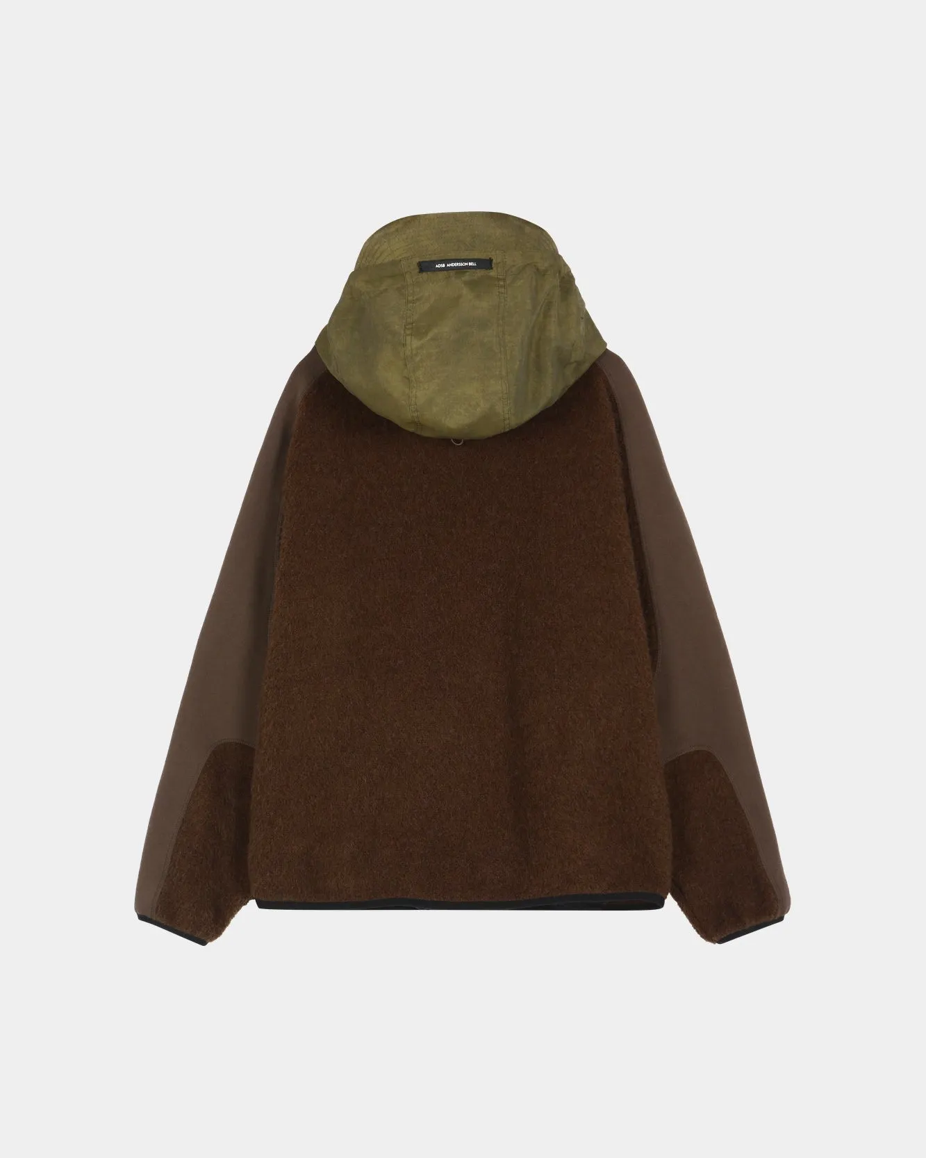ORTE TERRY HALF ZIP UP HOODIE (BROWN) sold by Andersson Bell product image thumbnail 3