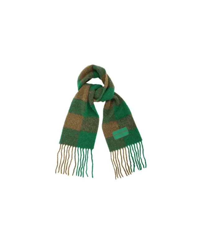 (ESSENTIAL) BILLY NEW CHECK SCARF aaa324u(GREEN) made by Andersson Bell
