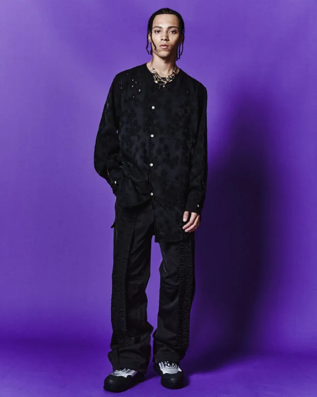 WANSHUA COLLARLESS SHIRTS atb1050m(BLACK) sold by Andersson Bell