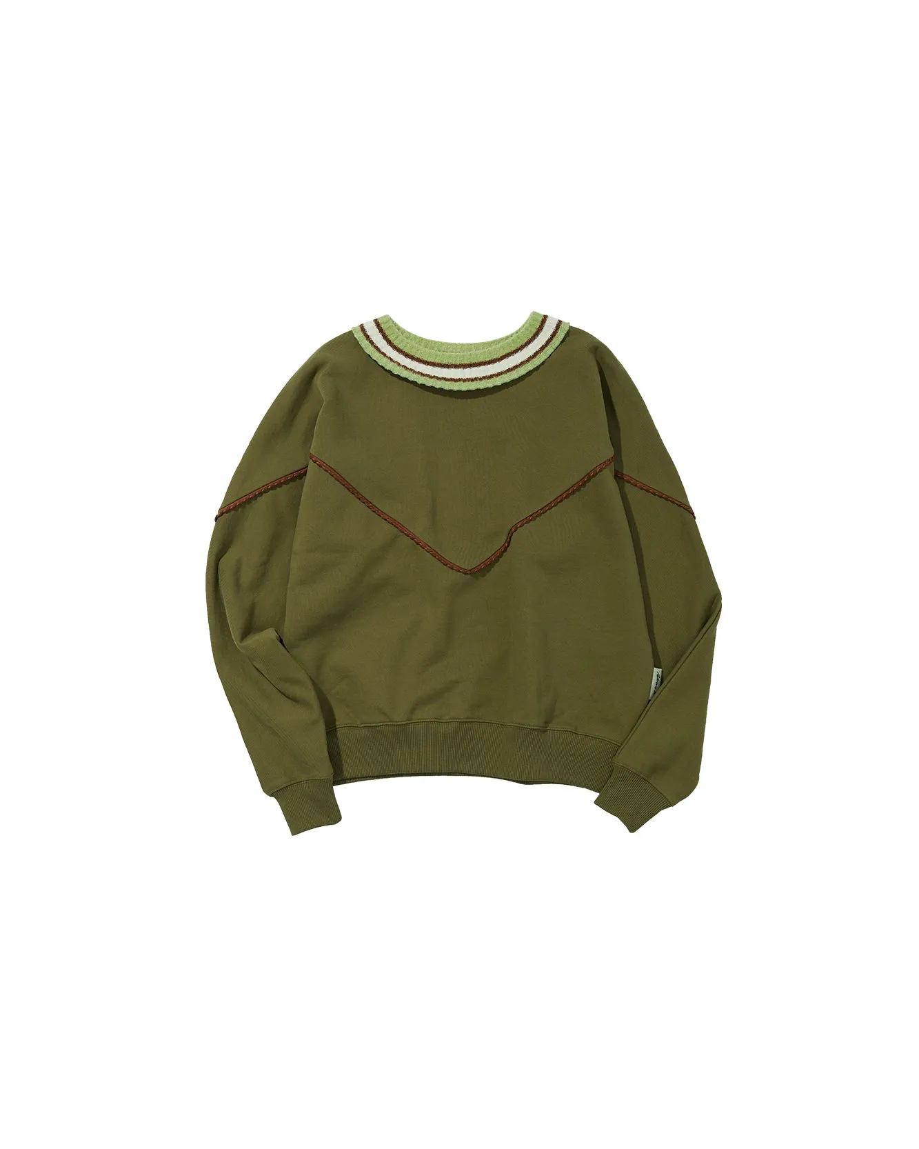 (WOMEN) PANCHO TRIMMING SWEATSHIRTS atb779w(KHAKI) sold by Andersson Bell product image thumbnail 2
