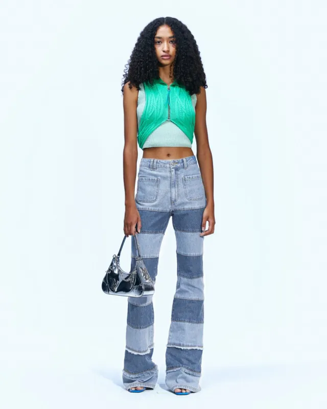 PAOLA SCARF SLEEVELESS TOP atb892w(GREEN) made by Andersson Bell