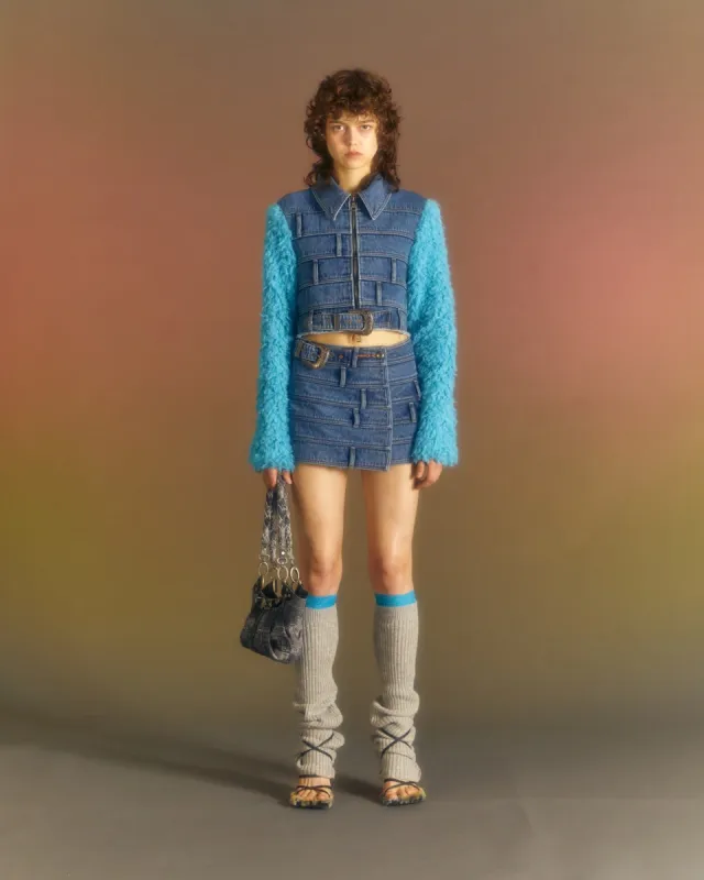 (WOMEN) DUA MULTI WAIST DENIM SKIRT apa664w(BLUE) made by Andersson Bell
