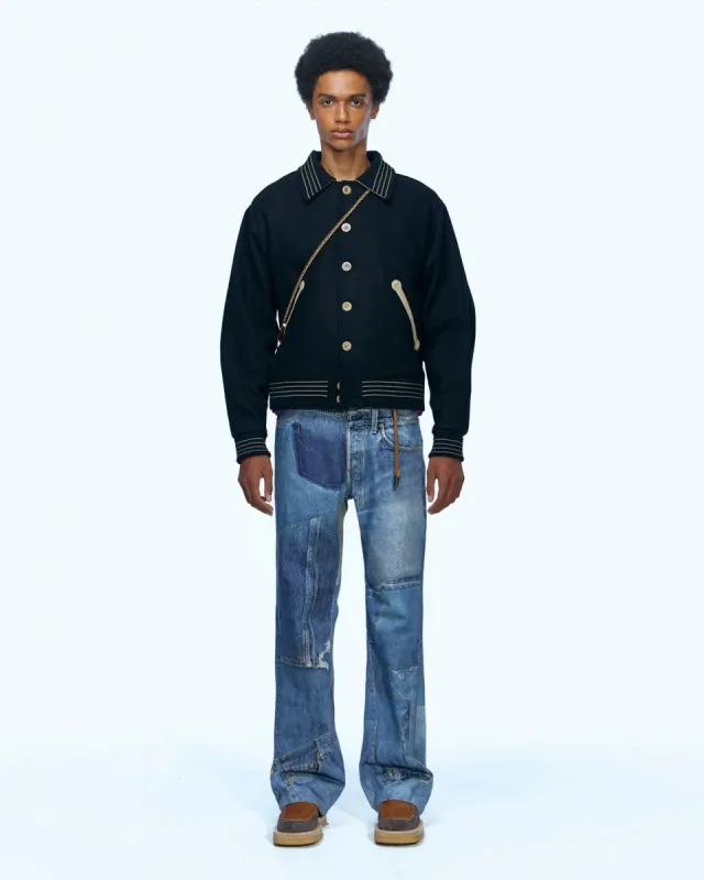 VINTAGE REWORK PRINTED JEANS apa561m(BLUE) sold by Andersson Bell