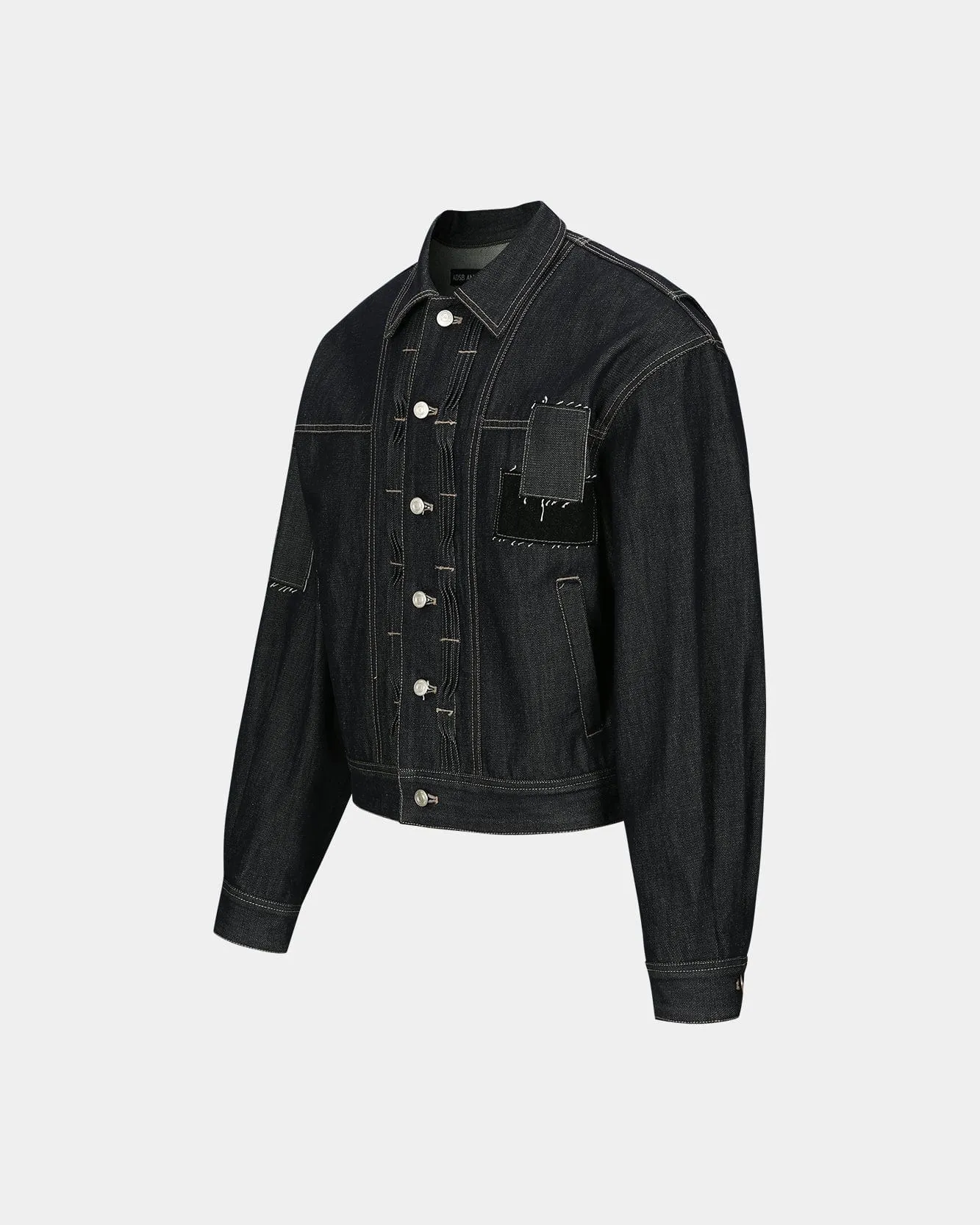 PATCHWORK WAVE TUCK DENIM JACKET awa578m(INDIGO) | Parallel