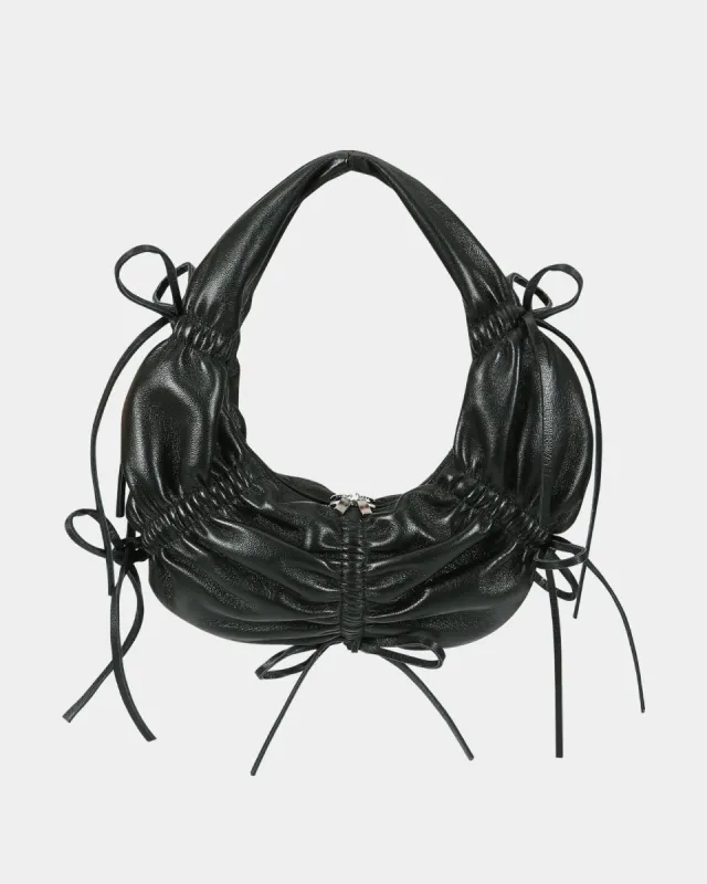 SMALL DUMPLING LEATHER BAG aaa400w(BLACK) made by Andersson Bell