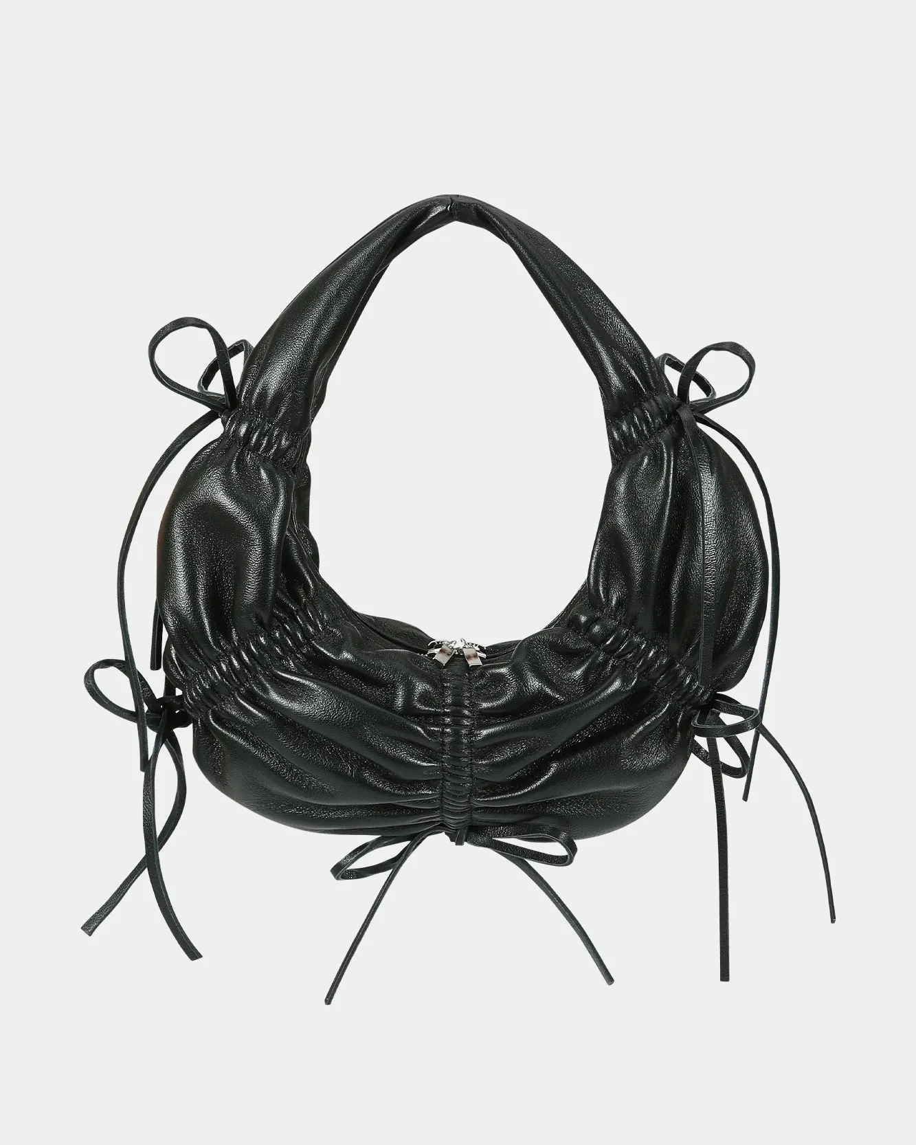 SMALL DUMPLING LEATHER BAG aaa400w(BLACK) sold by Andersson Bell