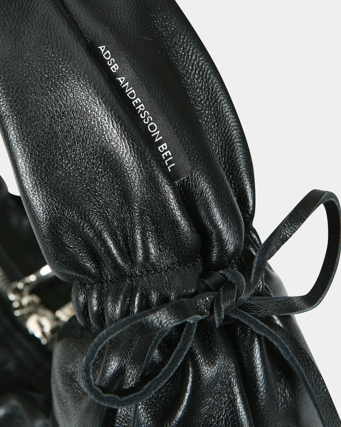 SMALL DUMPLING LEATHER BAG aaa400w(BLACK) sold by Andersson Bell product image thumbnail 3