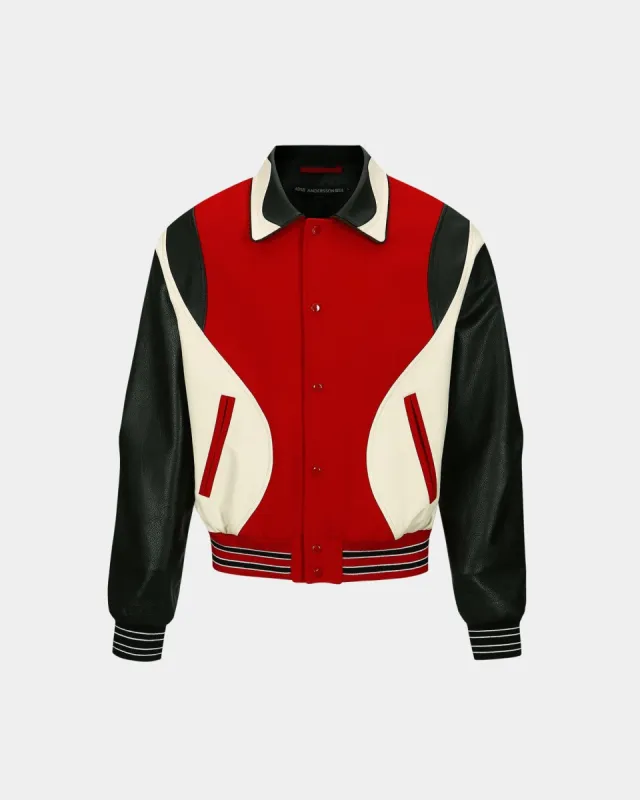 ROBYN VARSITY JACKET awa584m(RED) made by Andersson Bell