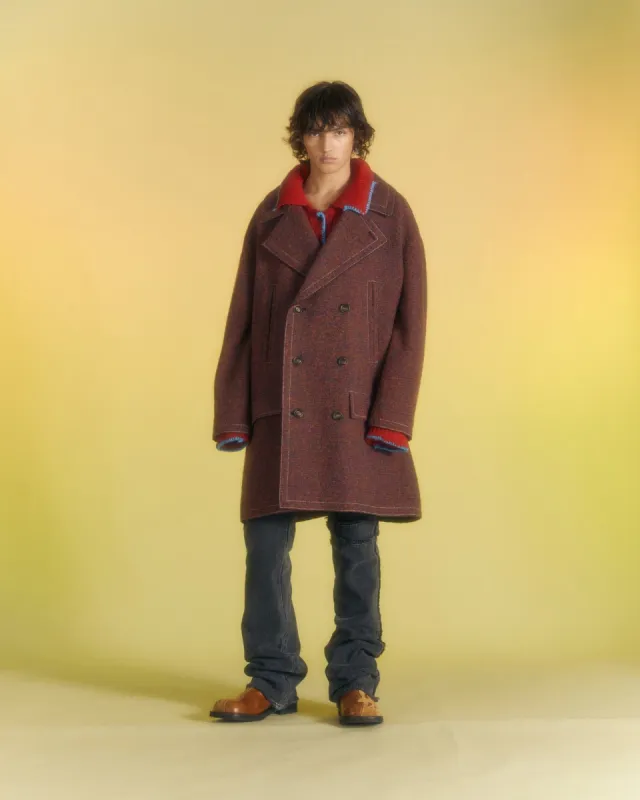 UNISEX LEON PEA COAT awa558u(PURPLE) sold by Andersson Bell