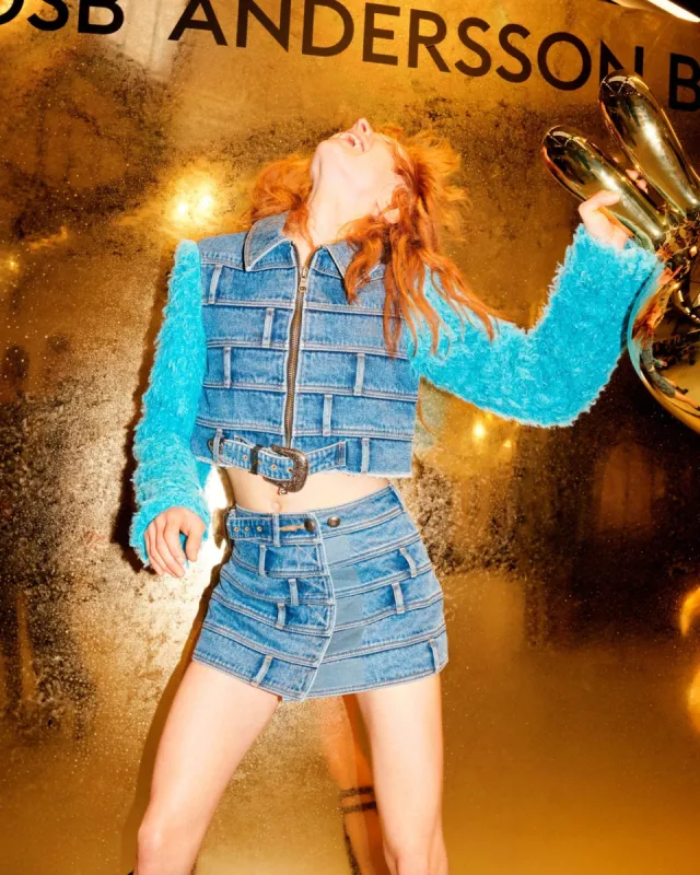 (WOMEN) DUA MULTI WAIST DENIM JACKET awa548w(BLUE) sold by Andersson Bell