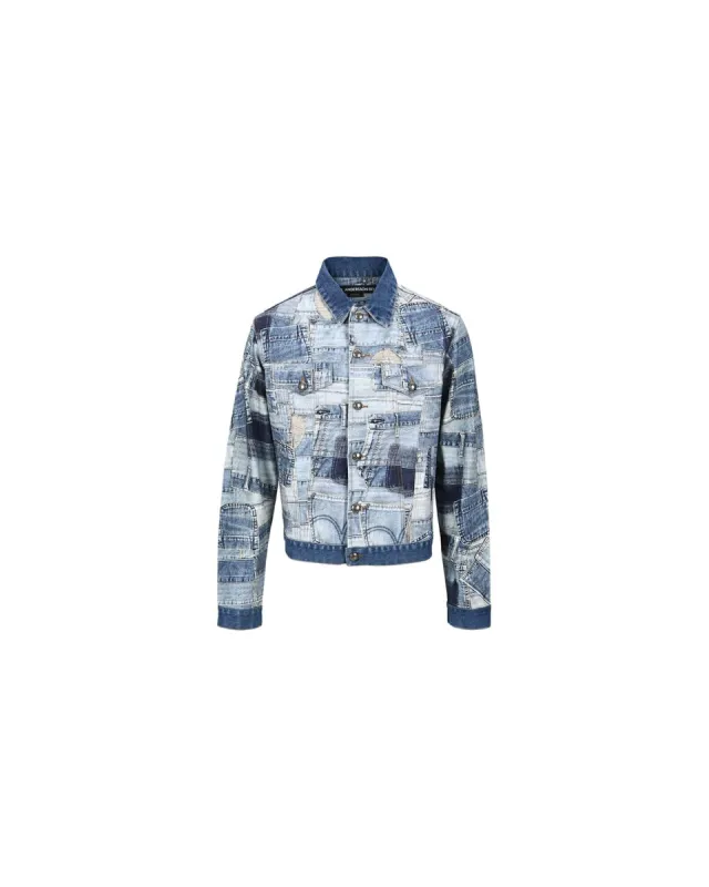 ジャケット [ANDERSSON BELL] BRNO PATCHWORK PRINTED JACKET awa563m BRNO PATCHWORK PRINTED JACKET awa563m(BLUE) | Parallel