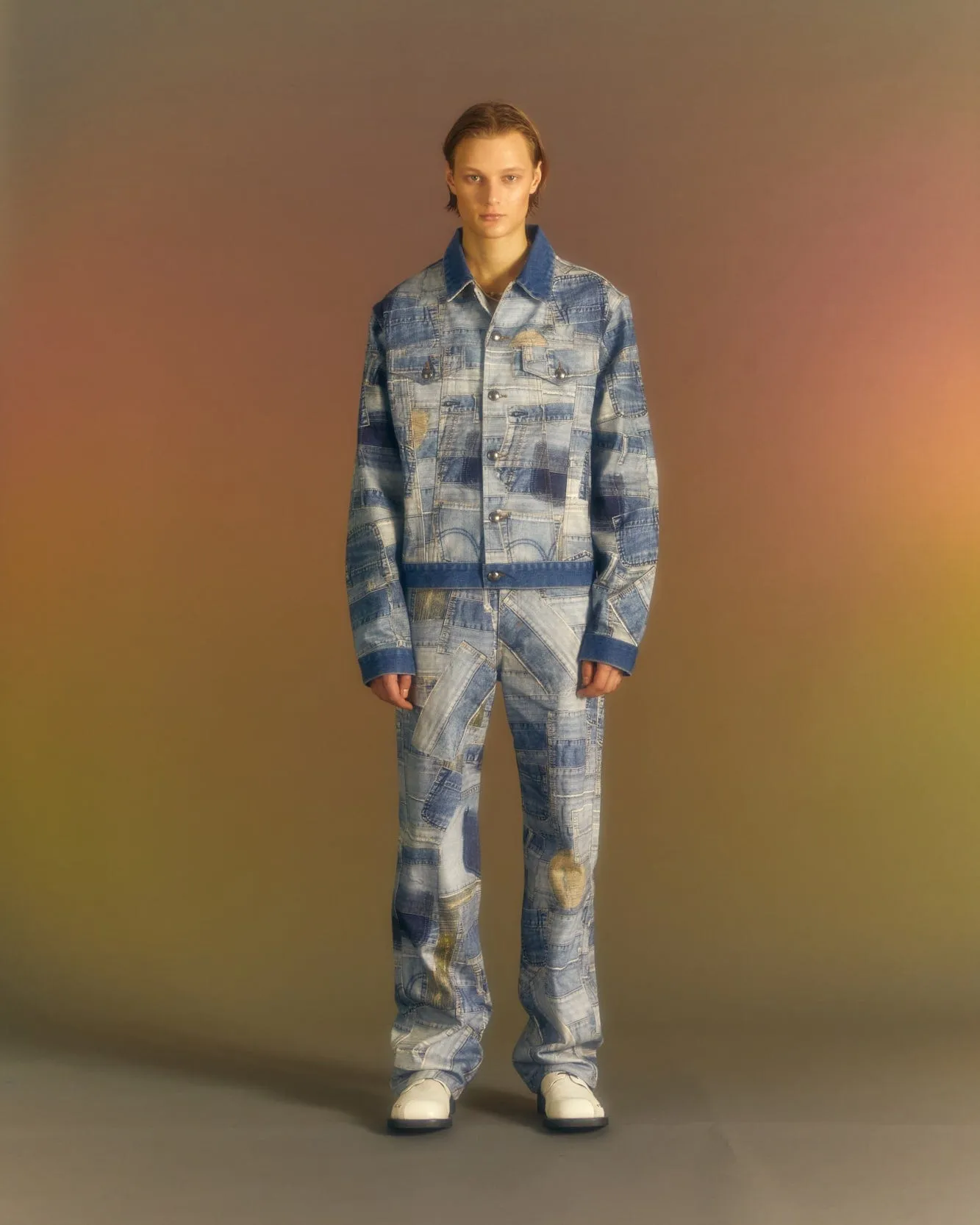 BRNO PATCHWORK PRINTED JACKET awa563m(BLUE) sold by Andersson Bell product image thumbnail 4