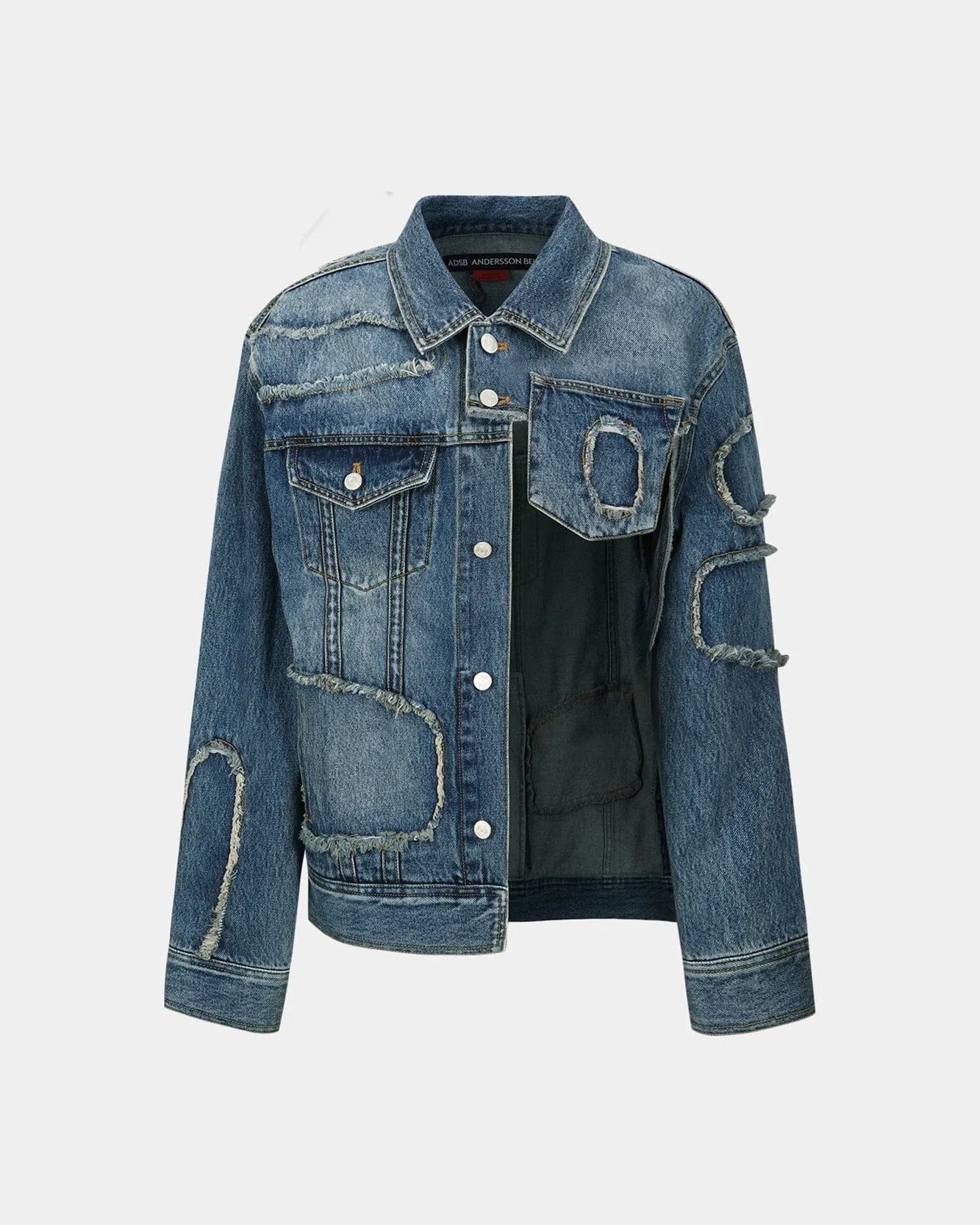 [ANDERSSON BELL]★DANIEL HALF CUT-OUT DENIM JACKET Andersson Bell Daniel Half Cut-Out Denim Jacket | UJNG