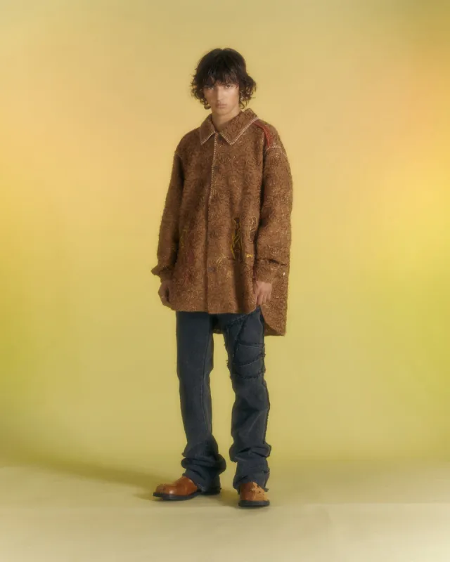 SANDY BUDDY EMBROIDERY SHIRT atb1009m(CAMEL) sold by Andersson Bell