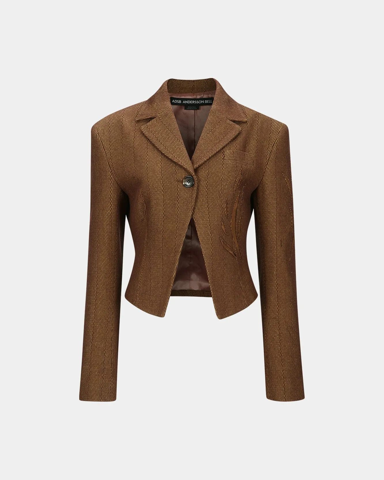 (WOMEN) HANNAH LASER-CUT CROPPED JACKET awa602w(BROWN) sold by Andersson Bell product image thumbnail 2