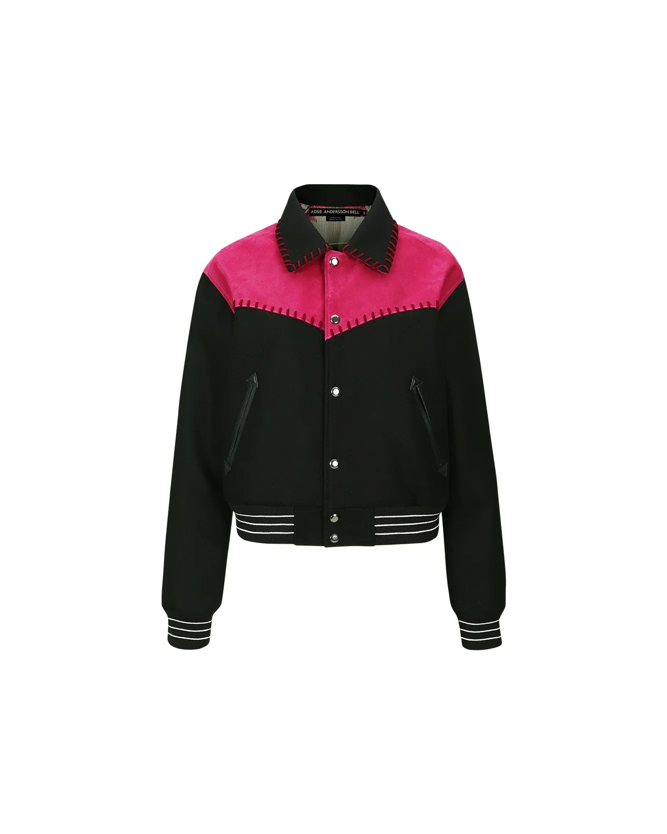 (WOMEN) NEW MARGO WESTERN VARSITY JACKET awa550w(MAGENTA) sold by Andersson Bell