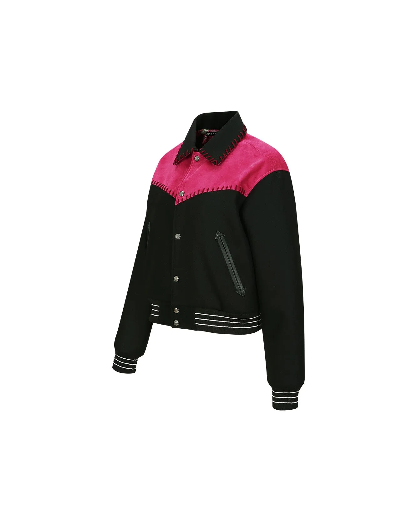(WOMEN) NEW MARGO WESTERN VARSITY JACKET awa550w(MAGENTA) sold by Andersson Bell product image thumbnail 2