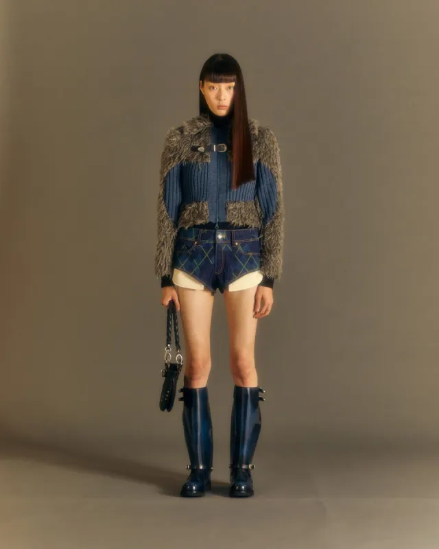 (WOMEN) NEW OLGA HAIRY KNIT ZIP-UP JACKET awa537w(GREY) made by Andersson Bell