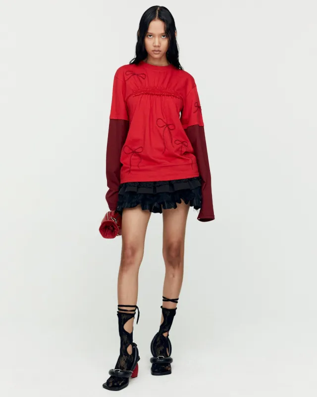 (ESSENTIAL) FRILL T-SHIRTS atb1204w(RED) made by Andersson Bell