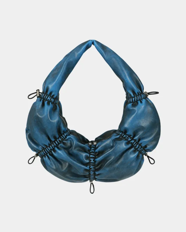 DUMPLING FAUX LEATHER BAG aaa399w(BLUE) made by Andersson Bell