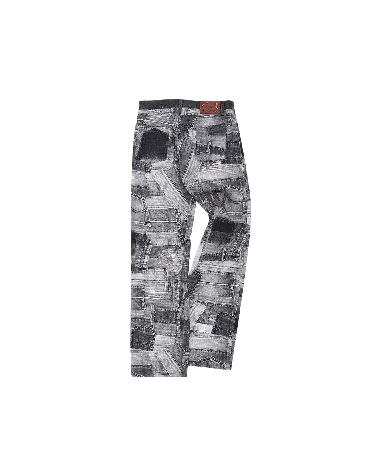 BRNO PATCHWORK PRINTED WIDE JEANS apa683m(BLACK) sold by Andersson Bell product image thumbnail 2