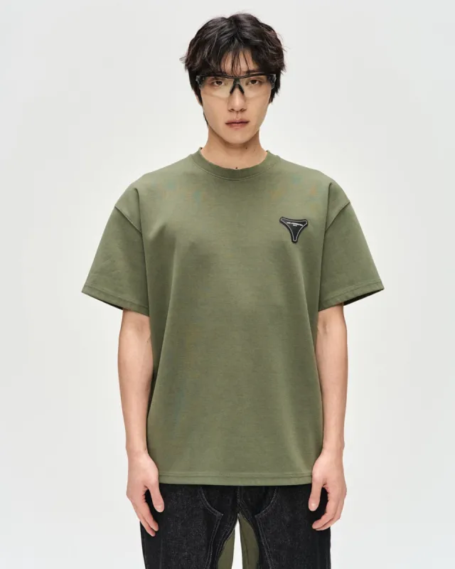 UNISEX STOOL PATCH LOGO T-SHIRTS atb1230u(KHAKI) made by Andersson Bell