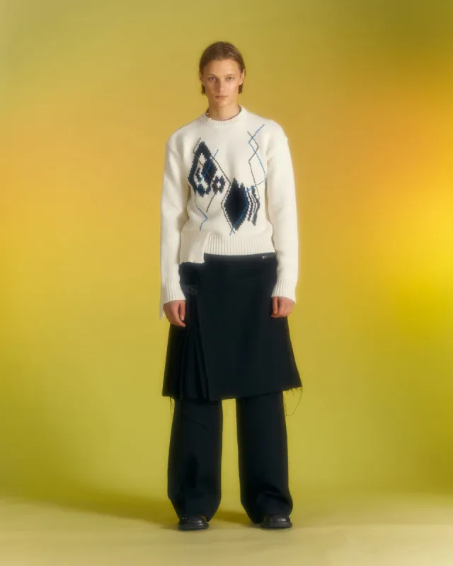ARGYLE CREW-NECK SWEATER atb1025m(ECRU) sold by Andersson Bell