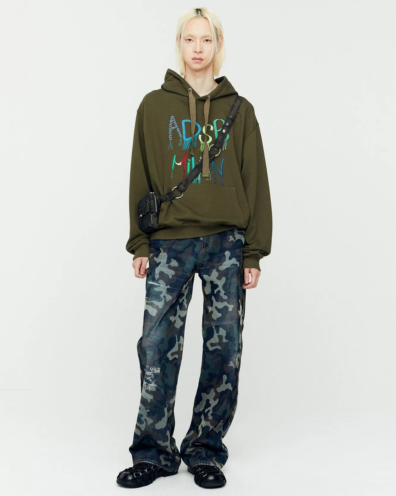 (ESSENTIAL) UNISEX ADSB MILAN EMBROIDERY HOODIE atb1148u(KHAKI) sold by Andersson Bell