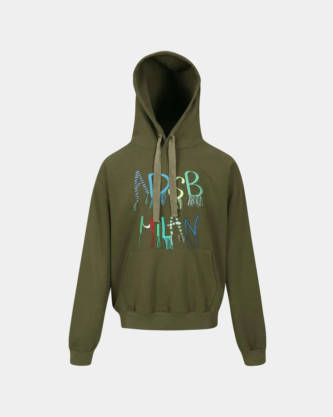 (ESSENTIAL) UNISEX ADSB MILAN EMBROIDERY HOODIE atb1148u(KHAKI) sold by Andersson Bell product image thumbnail 2