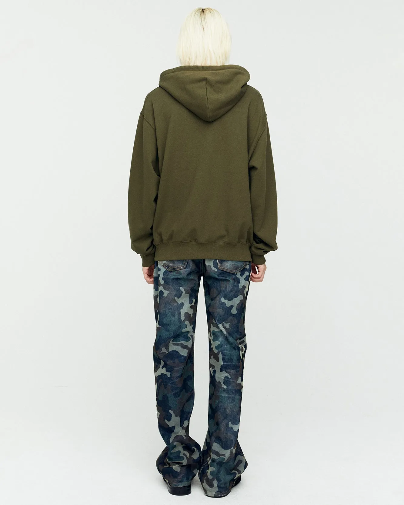 (ESSENTIAL) UNISEX ADSB MILAN EMBROIDERY HOODIE atb1148u(KHAKI) sold by Andersson Bell product image thumbnail 5