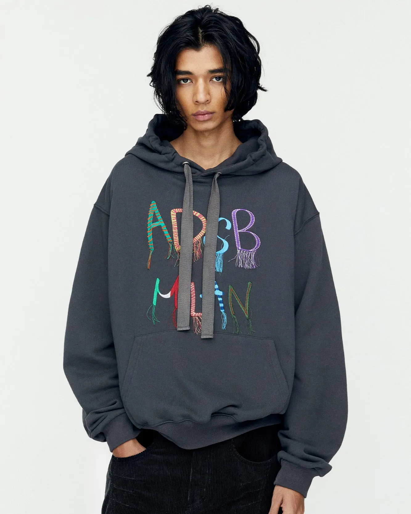 (ESSENTIAL) UNISEX ADSB MILAN EMBROIDERY HOODIE atb1148u(CHARCOAL) sold by Andersson Bell