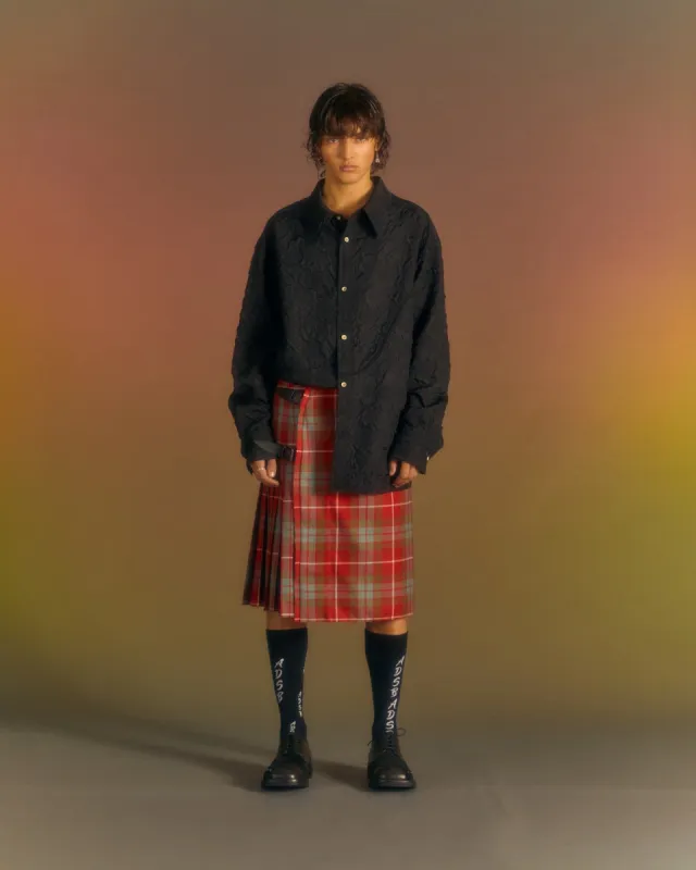 BUBBLE FLOWER SHIRTS atb1024m(BLACK) made by Andersson Bell