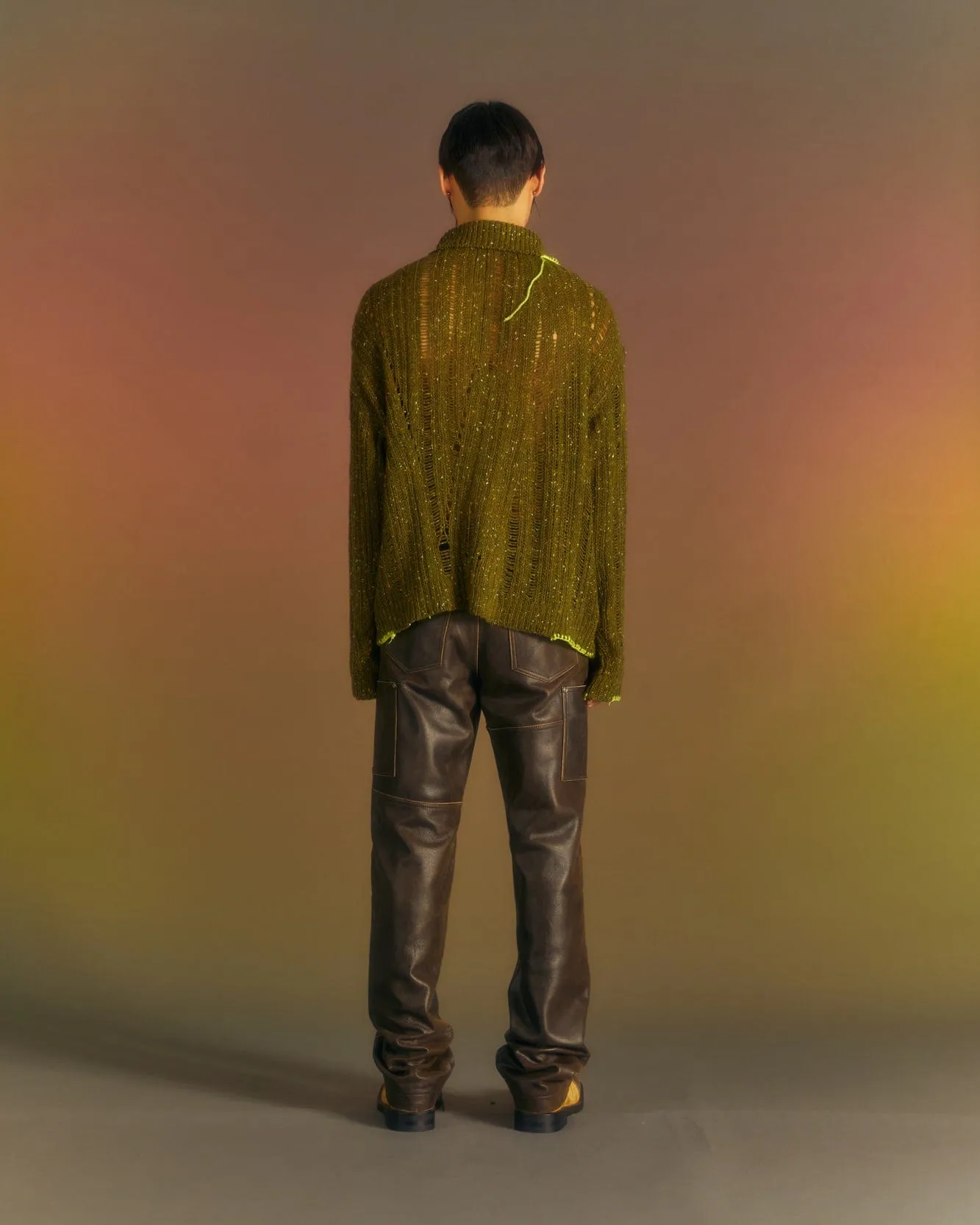 NEP WOOL CARDIGAN atb1010m(KHAKI) sold by Andersson Bell product image thumbnail 4