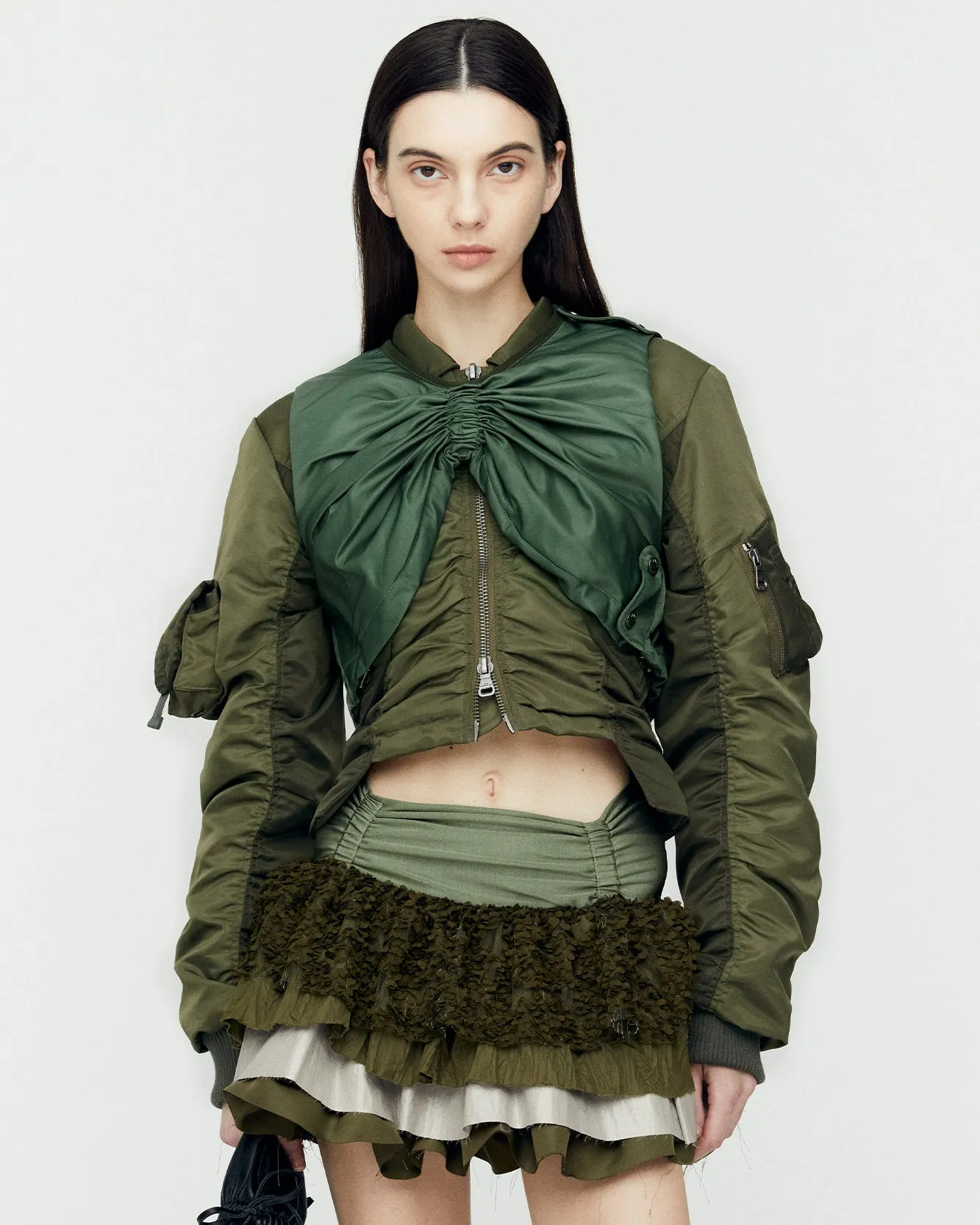 LILI BUTTERFLY PADDED VEST awa653w(KHAKI) sold by Andersson Bell