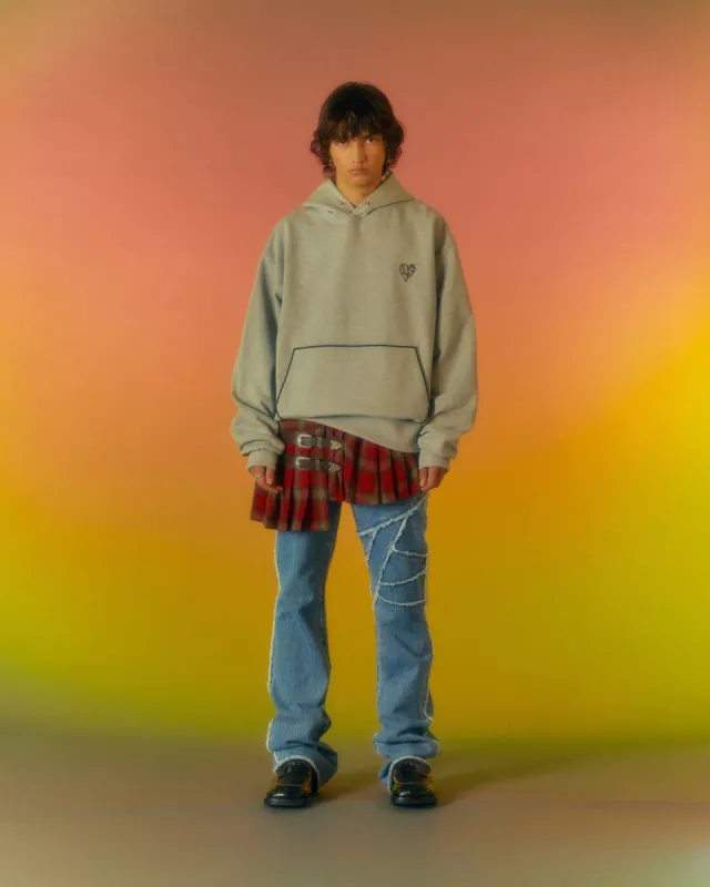 GHENTEL RAW-CUT FLARE JEANS apa686m(WASHED BLUE) sold by Andersson Bell