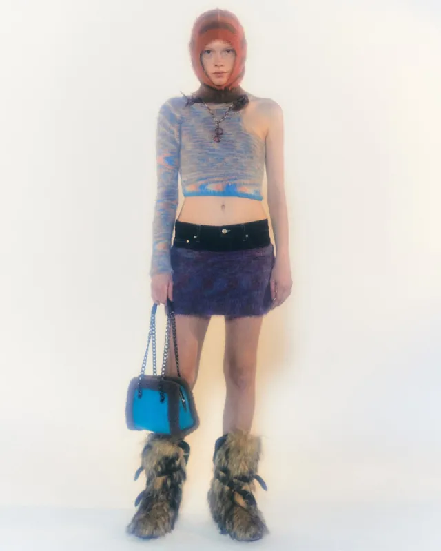 (WOMEN) SULLIVAN ONE SLEEVE KNIT TOP atb774w(MULTI BLUE) sold by Andersson Bell