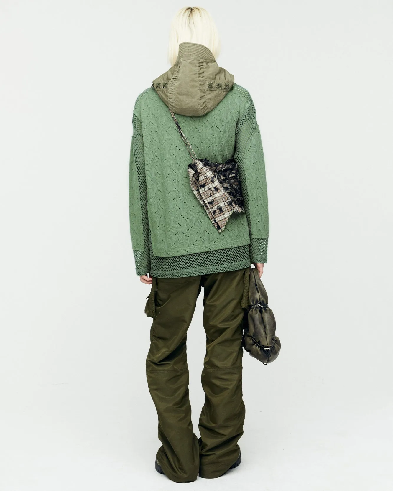 LAYERED CREW-NECK SWEATER atb1169m(KHAKI) sold by Andersson Bell product image thumbnail 5