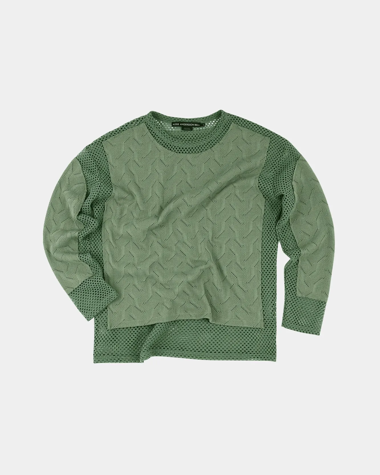 LAYERED CREW-NECK SWEATER atb1169m(KHAKI) sold by Andersson Bell product image thumbnail 2