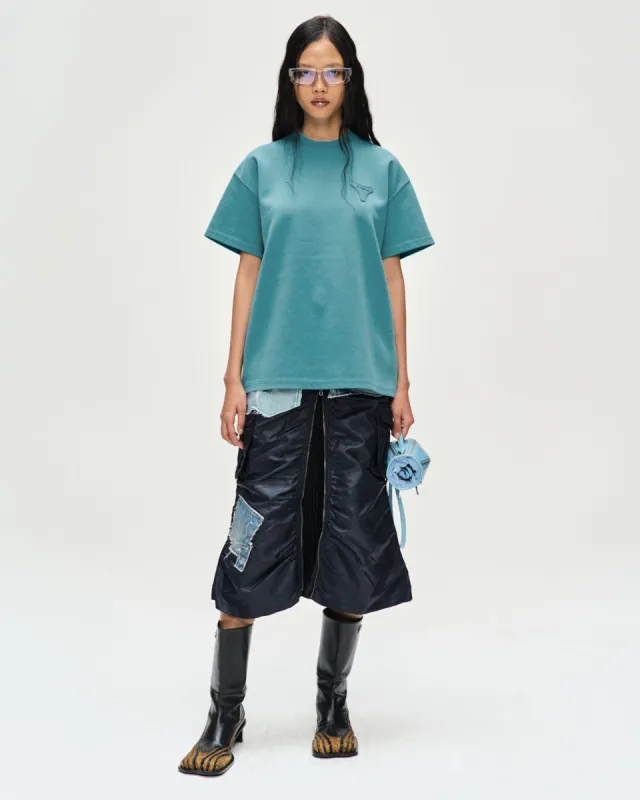 UNISEX STOOL PATCH LOGO T-SHIRTS atb1230u(BLUE) made by Andersson Bell