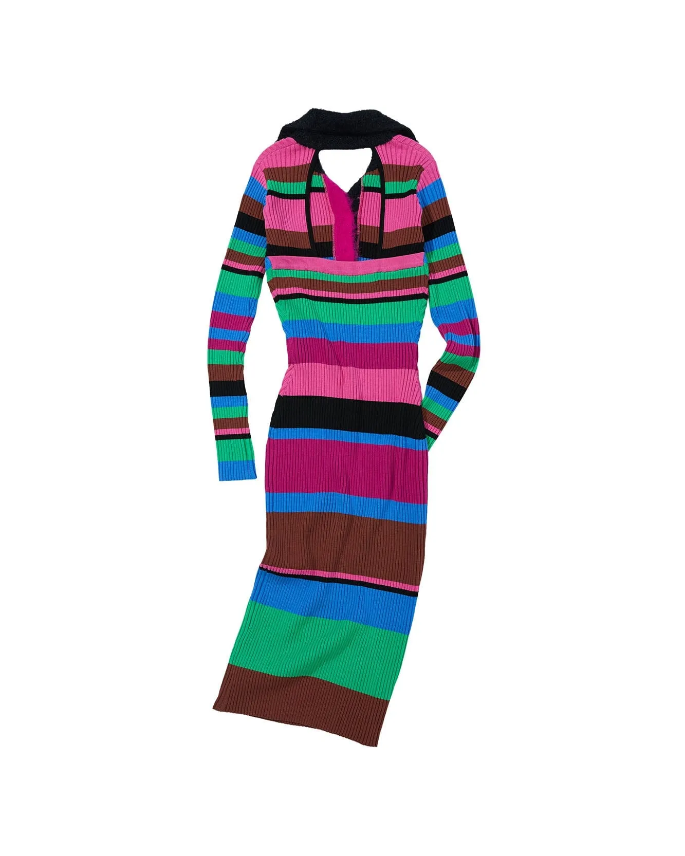 (WOMEN) STRIPE POLO KNIT DRESS atb823w(PINK) sold by Andersson Bell product image thumbnail 3