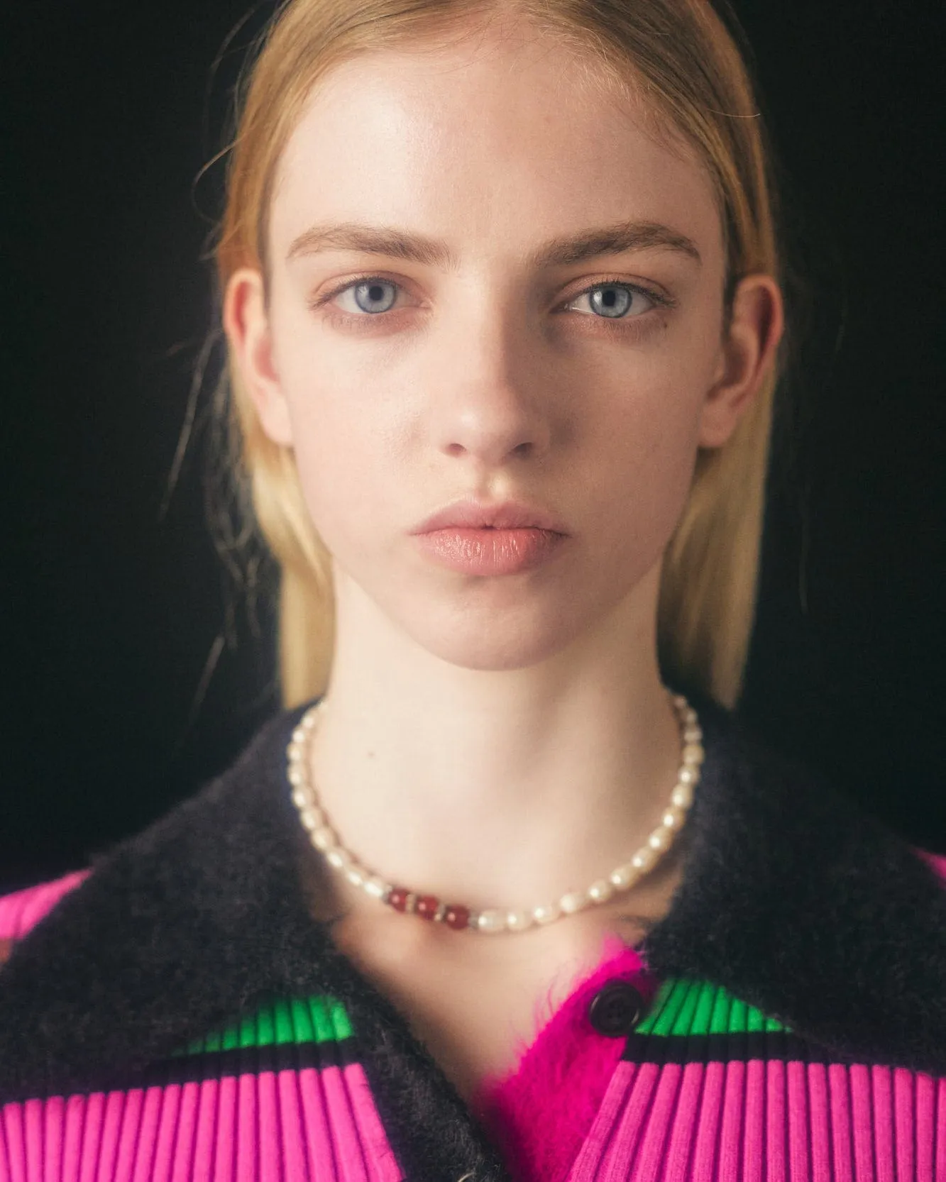 (WOMEN) STRIPE POLO KNIT DRESS atb823w(PINK) sold by Andersson Bell product image thumbnail 4