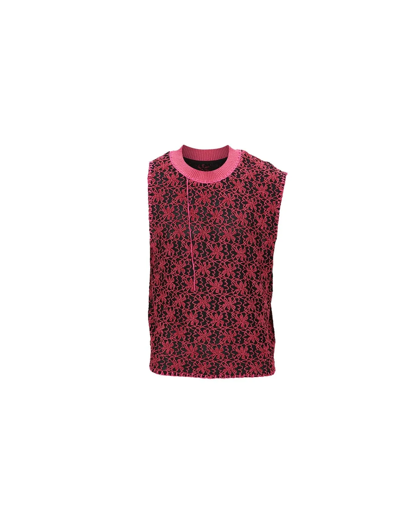 FLOWER ASH VEST atb1021m(BLACK/PINK) sold by Andersson Bell product image thumbnail 2