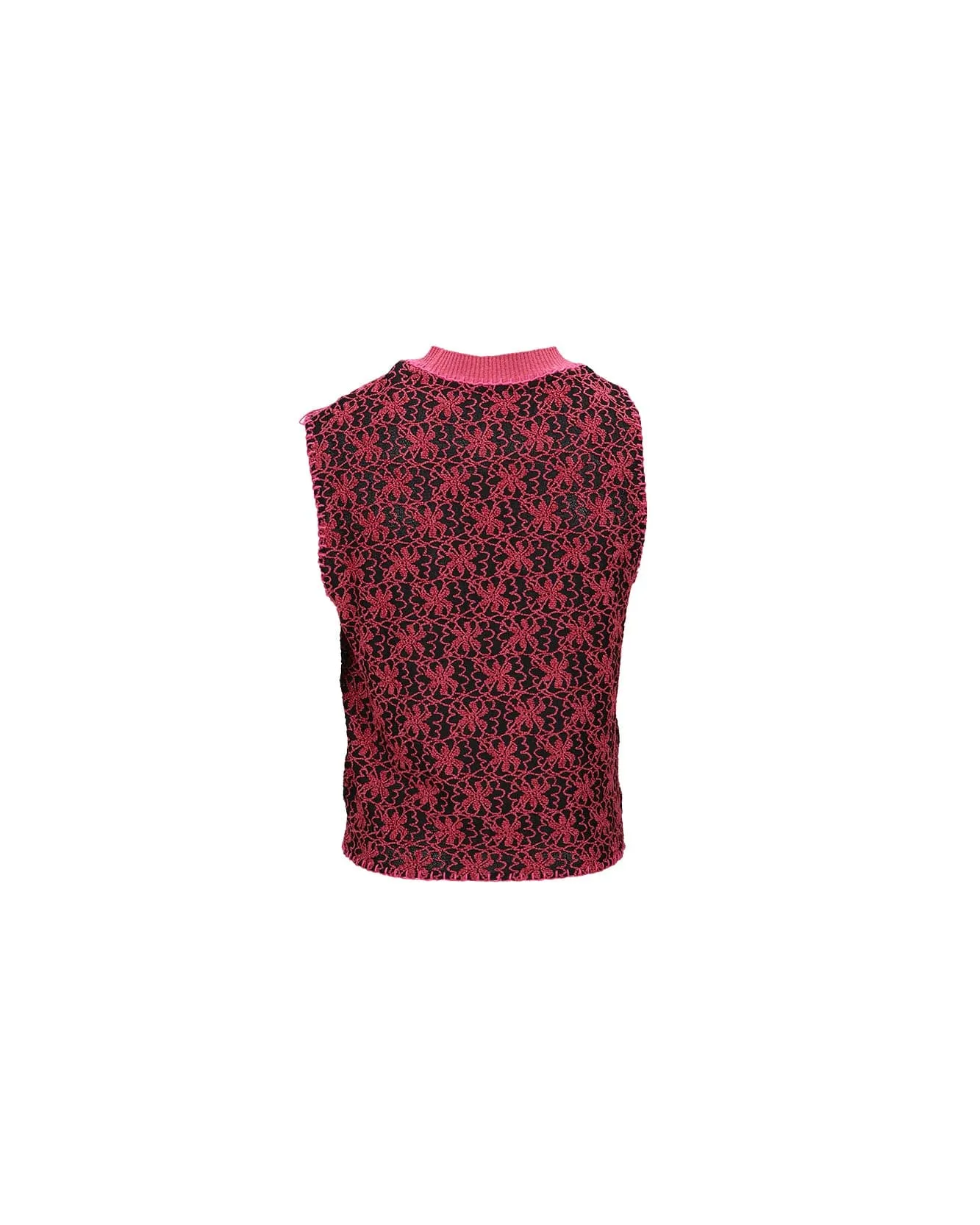 FLOWER ASH VEST atb1021m(BLACK/PINK) sold by Andersson Bell product image thumbnail 4