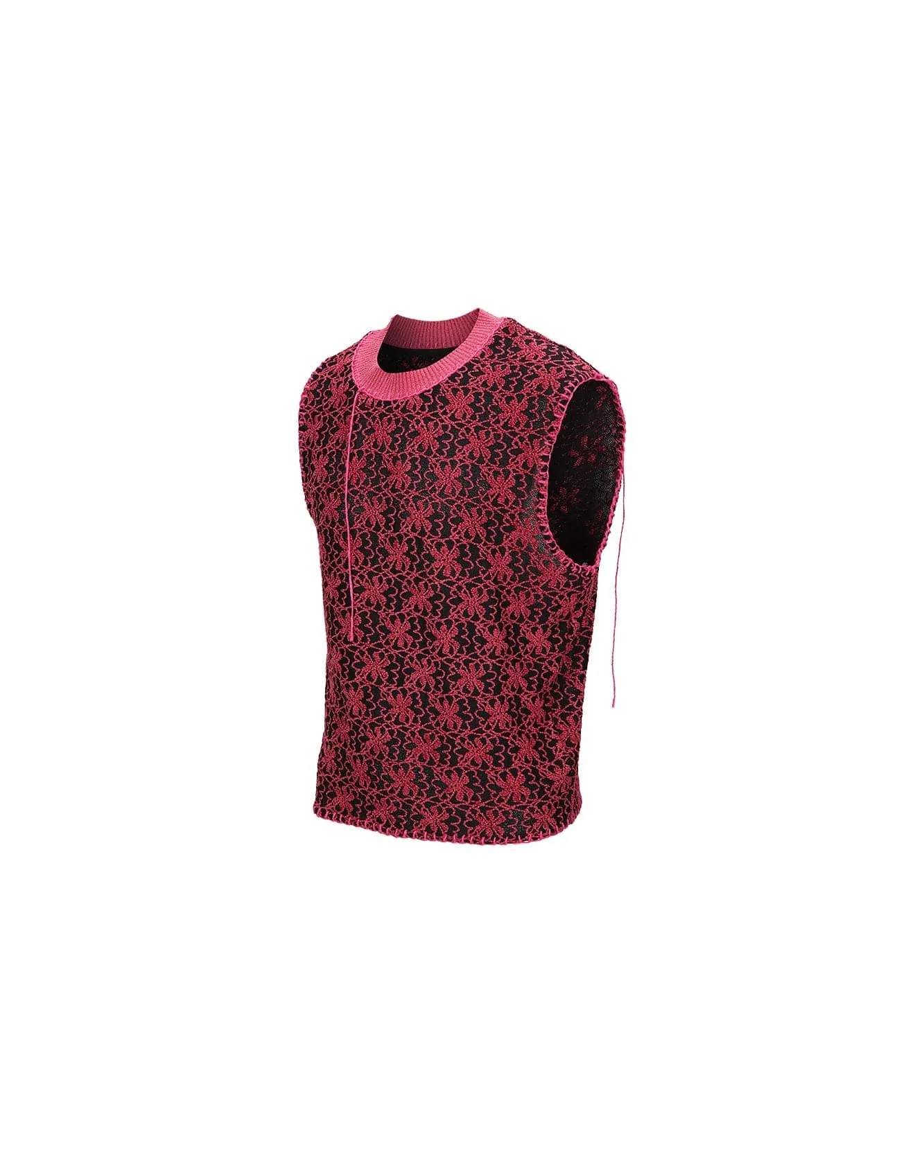 FLOWER ASH VEST atb1021m(BLACK/PINK) sold by Andersson Bell product image thumbnail 3