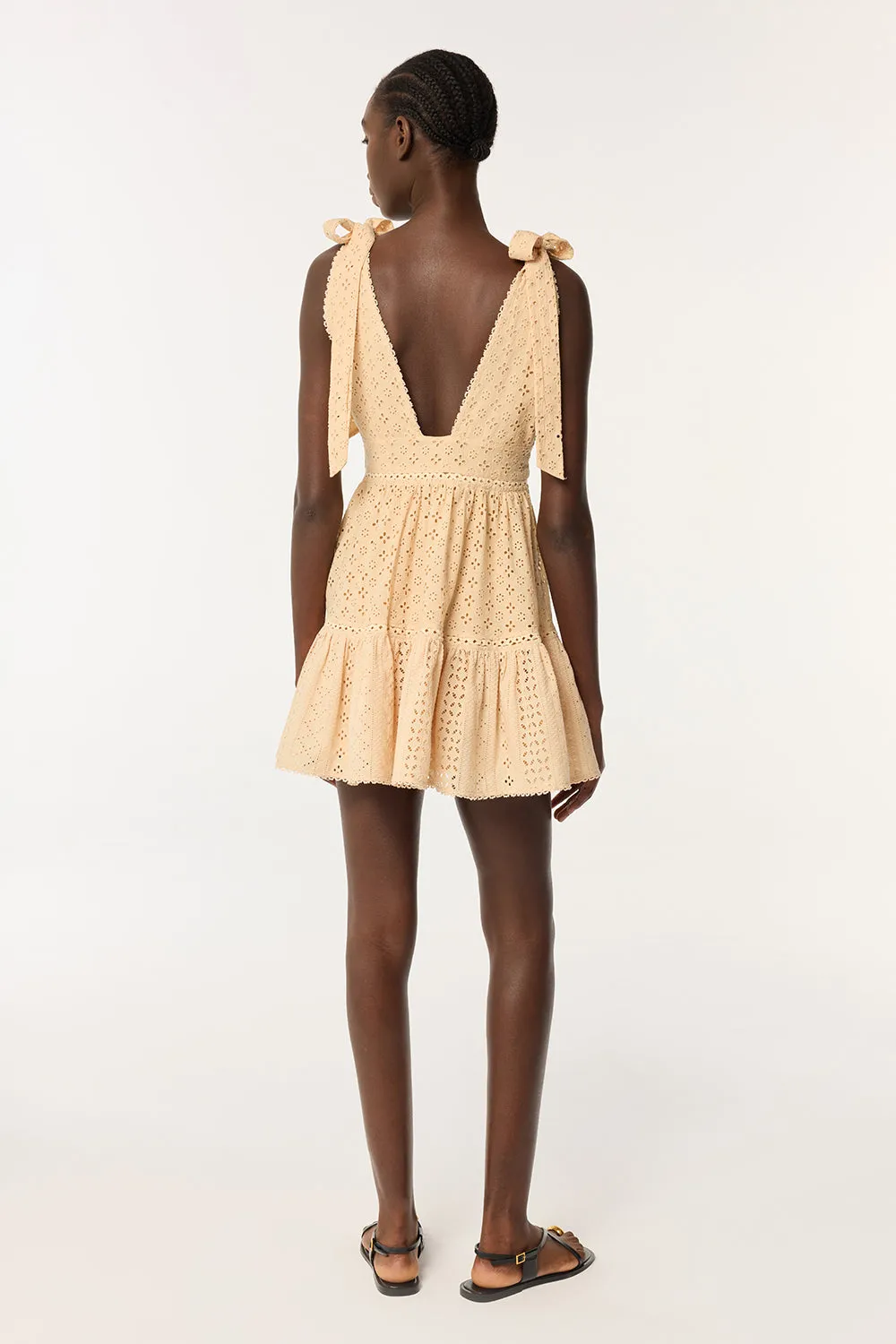Mini Dress Cara - Cream sold by Poupette St Barth product image thumbnail 3