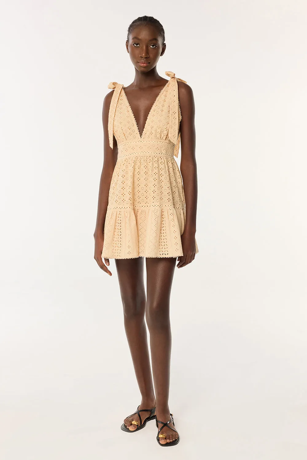 Mini Dress Cara - Cream sold by Poupette St Barth product image thumbnail 2